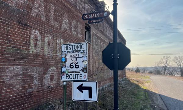Route 66 Signpost - Main & Front Street