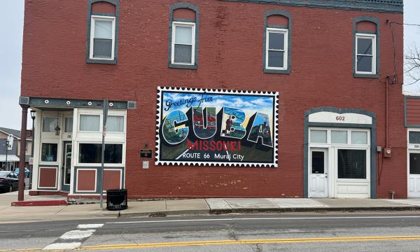Greetings from Cuba MO Postcard Mural