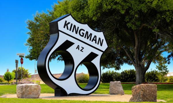 Kingman Leaning Route 66 Shield