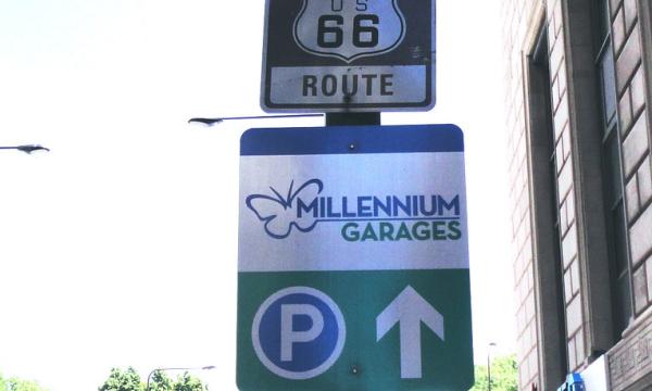 Historic Route 66 End Sign