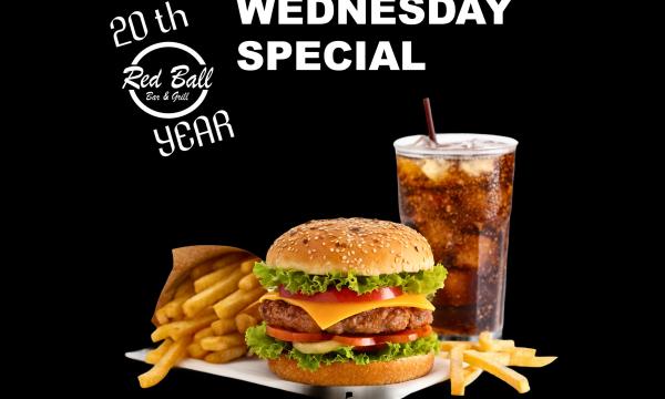 WEDNESDAY SPECIAL at Red Ball Bar & Grill