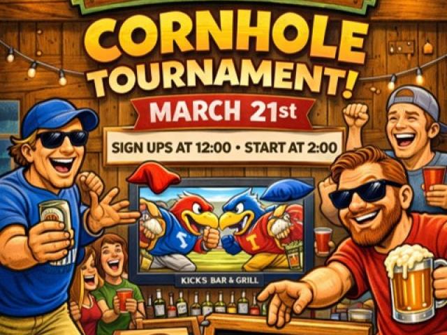 CORNHOLE TOURNAMENT at Kicks Bar & Grill