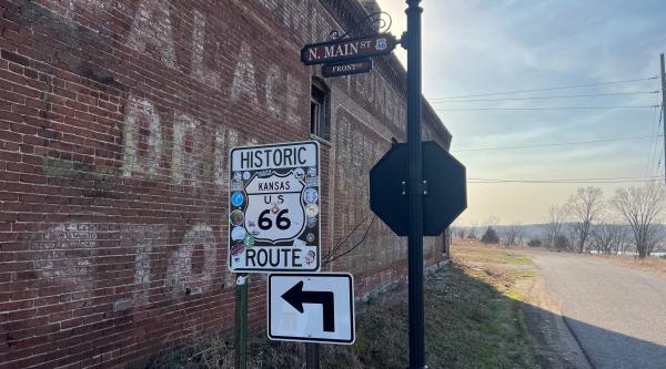 Route 66 Signpost - Main & Front Street