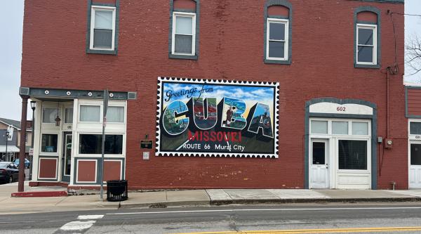 Greetings from Cuba MO Postcard Mural