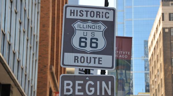 Route 66 Begin Sign
