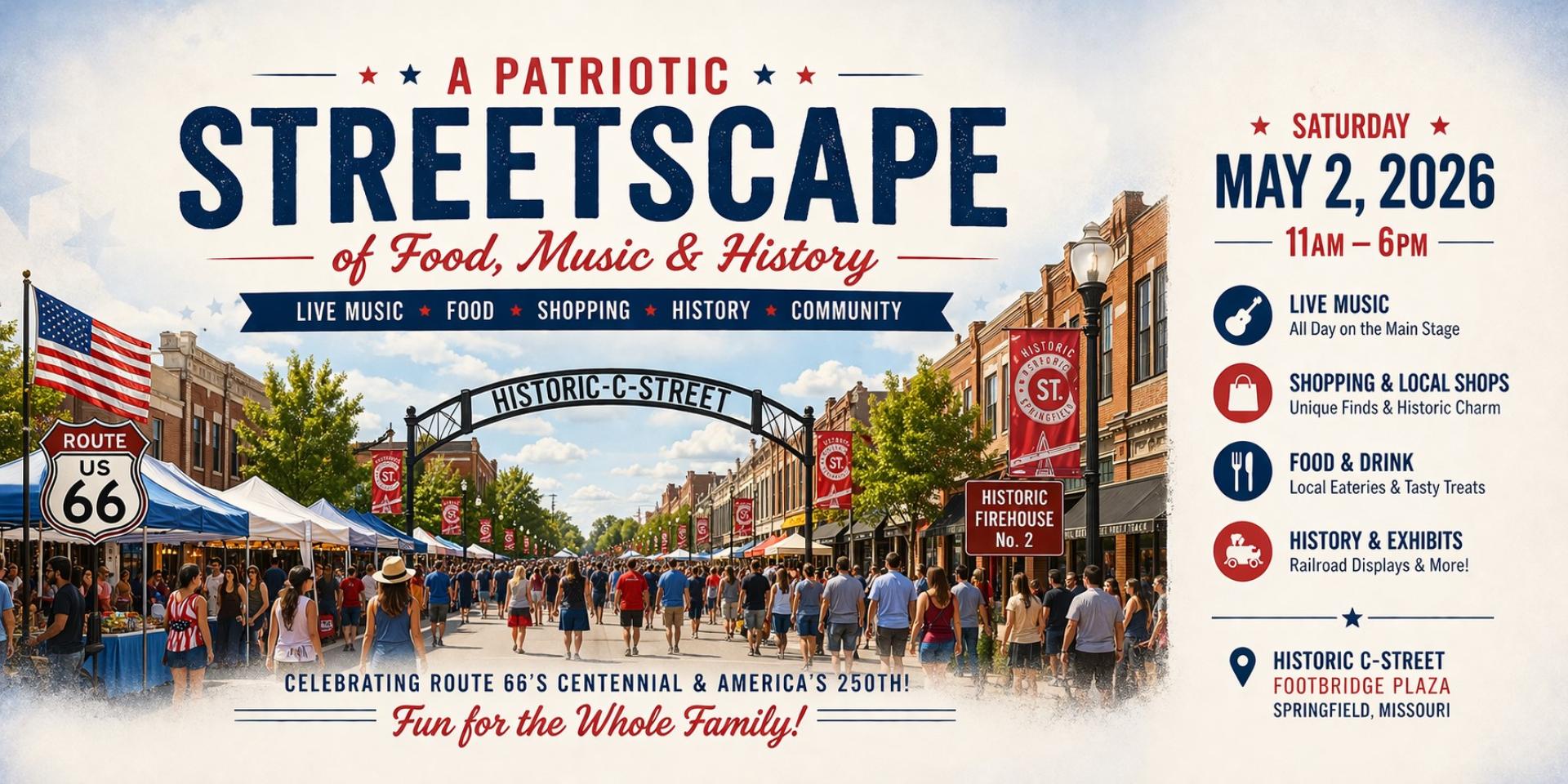 A Patriotic Streetscape of Food, Music & History