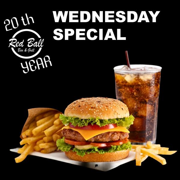 WEDNESDAY SPECIAL at Red Ball Bar & Grill