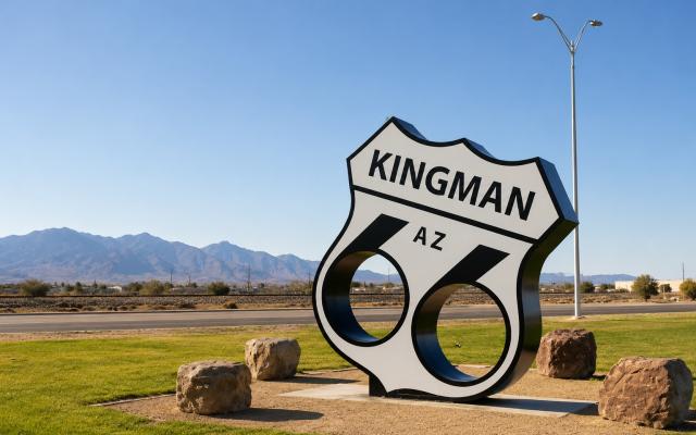 Kingman Leaning Route 66 Shield