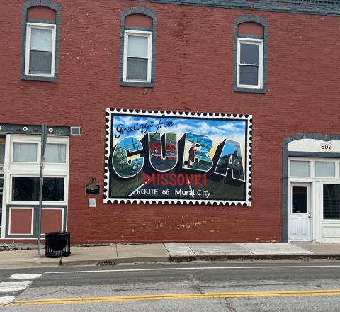 Greetings from Cuba MO Postcard Mural