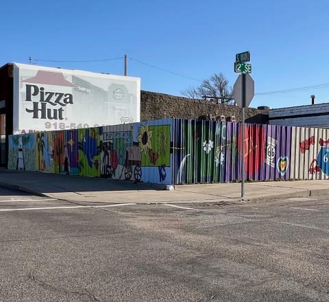 2nd & Main Route 66 Fence Mural