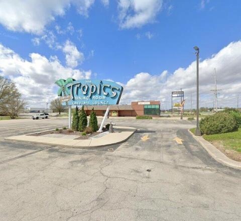 The Tropics Restaurant Neon Sign