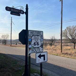 Route 66 Signpost - Main & Front Street
