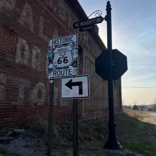 Route 66 Signpost - Main & Front Street