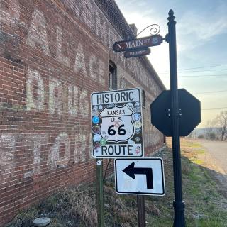 Route 66 Signpost - Main & Front Street