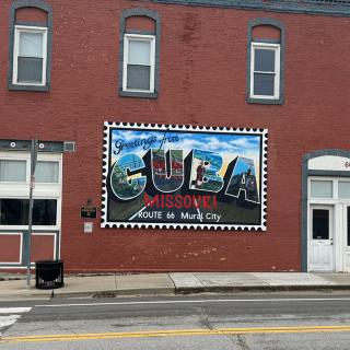 Greetings from Cuba MO Postcard Mural
